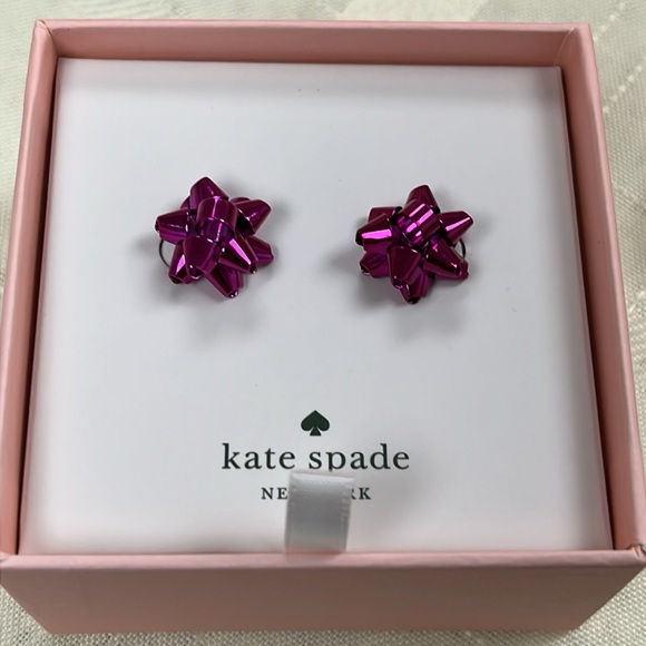Kate Spade Boxed Bourgeois Bow Pink Studs - Picture 6 of 7